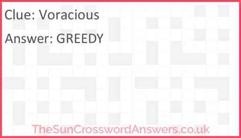 voreacious|voracious crossword clue.